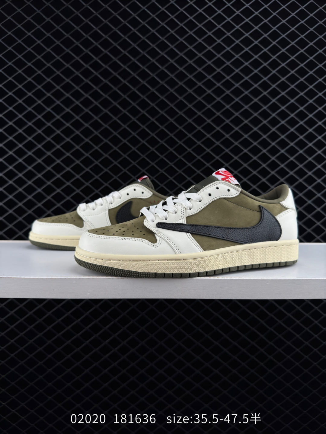 fragment design x Travis Scott x Nike Air Jordan 1 Low OG SP”Black/Green Toe“